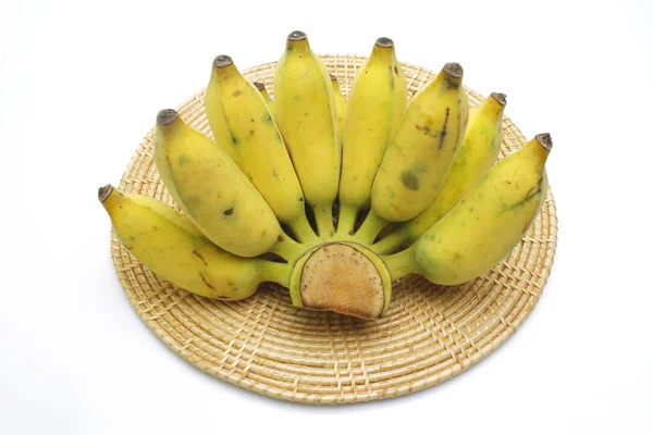 Банан білий фон — стокове фото