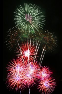 Fireworks ile bulanıklık milkyway arka plan