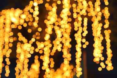 Arka plan bokeh ışık gece