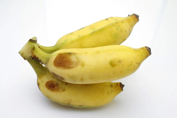 Banana vit bakgrund — Stockfoto