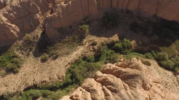 Bovenaanzicht van de canyons — Stockvideo