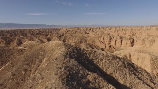 Meisje toerist in de canyon — Stockvideo