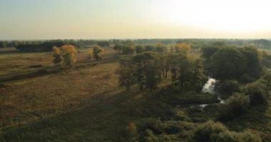 panoramik sonbahar manzarası.