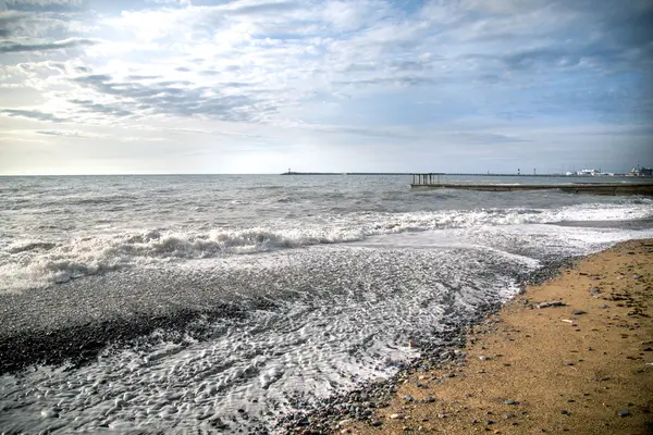 Insolito mare nero in autunno — Foto Stock