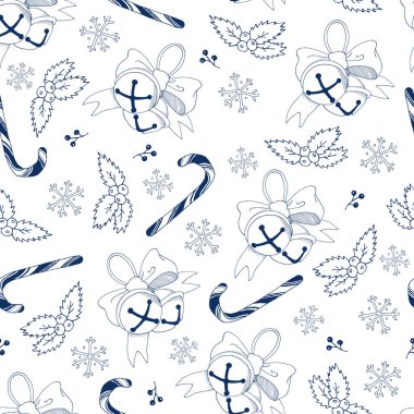Kar taneleri, şeker kamışı, lolipop, çanlar, kutsal yapraklar, böğürtlenler. Paket kağıdı, duvar kağıdı, masa örtüsü, tekstil baskısı. 