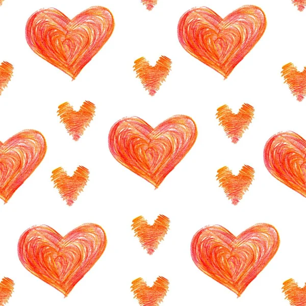 Patrón Geométrico Sin Costuras Con Corazones Para Día San Valentín — Foto de Stock