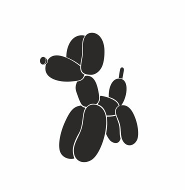 Balon köpeği. Logo için siluet