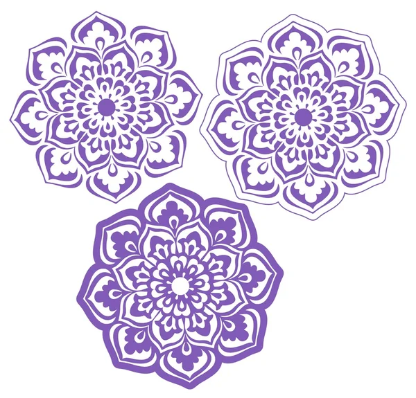 Lotus çiçeği mandala stil açıldı