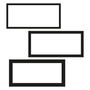 Basit dikdörtgen çerçeveler. Boş sınır unsurları. Soyut doğrusal vektör tasarımı. Temiz grafik şablonu. EPS 10.