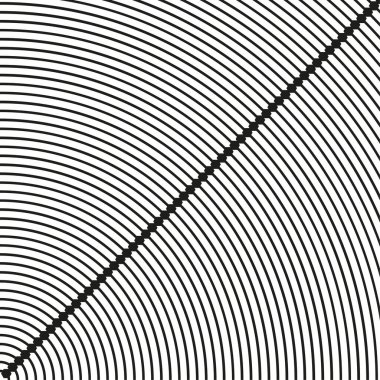 Eşmerkezli çizgiler. Geometrik çember parçası. Soyut Vektör grafiği. Çapraz bölme şekli. EPS 10.