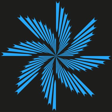 Yıldız patlaması hattı patlaması. Dinamik Radyasyon Vektörü. Parlak mavi grafik. Soyut enerji patlaması. EPS 10.