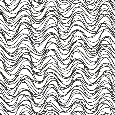 Dalgalı çizgi dokusu. Soyut dinamik şablon. Geometrik eğri akışı. Vektör basit illüstrasyon. EPS 10.