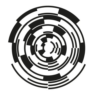 Dairesel arayüz elementi. Olağanüstü Dijital Vektör. Soyut teknoloji grafikleri. Gelişmiş bilgisayar HUD sembolleri. EPS 10.