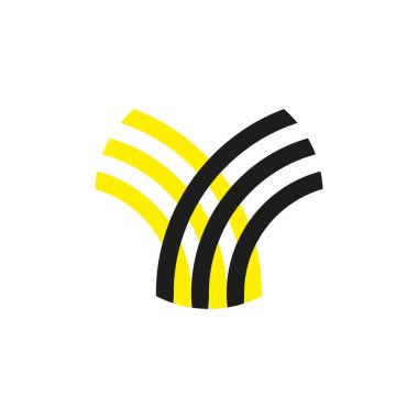 Son derece sofistike soyut çizgili Vektör. Son derece canlı bir eğri sembolü. Büyüme hareketi simgesi. Profesyonel geometrik şekil. EPS 10.