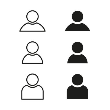 Sofistike profil simgeleri. Profesyonel üye sembolleri. Profesyonel Vektör İnsan. Sofistike hesap avatarları. EPS 10.