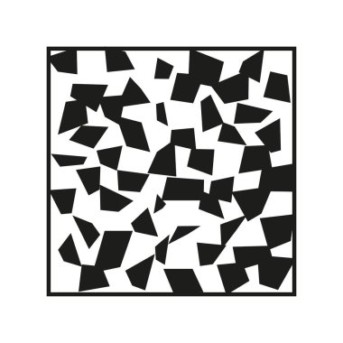 Ayrıntılı mozaik desen. Sofistike bir parça Vektör. Parçalanmış geometrik çizim. Tek renkli sanatsal arka plan. EPS 10.