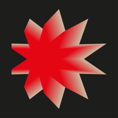 Patlama yıldız şekli. Radyal patlama elementi. Soyut tehlike sembolü. Dramatik sanat eserleri. EPS 10.