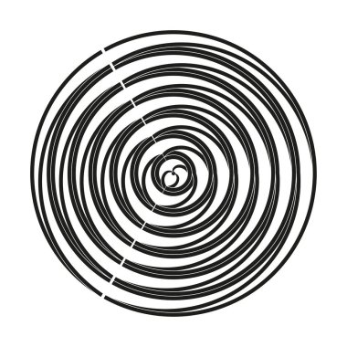 Profesyonel spiral taşıyıcı. Süslü bir şekilde daireler çiziyor. Entelektüel hareket sembolleri. Soyut girdap çizimleri. EPS 10.
