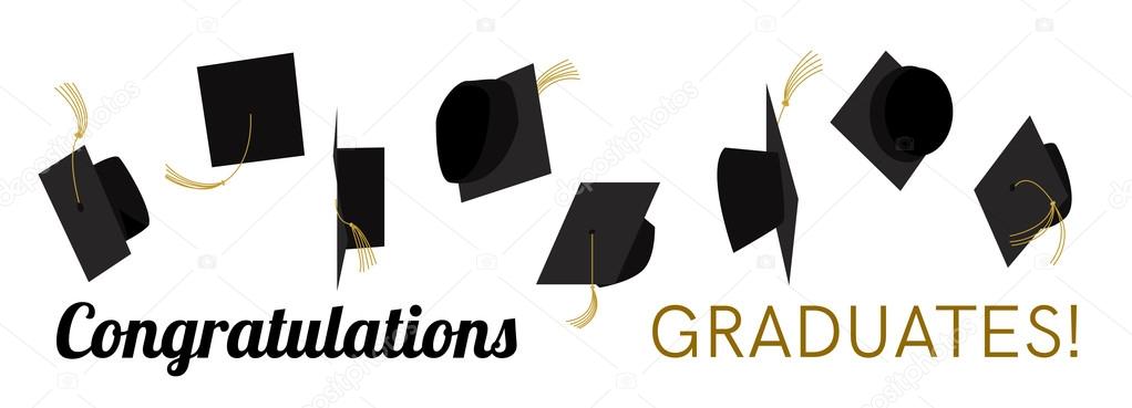 Graduation hat, cap off. Vector. Stock Illustration