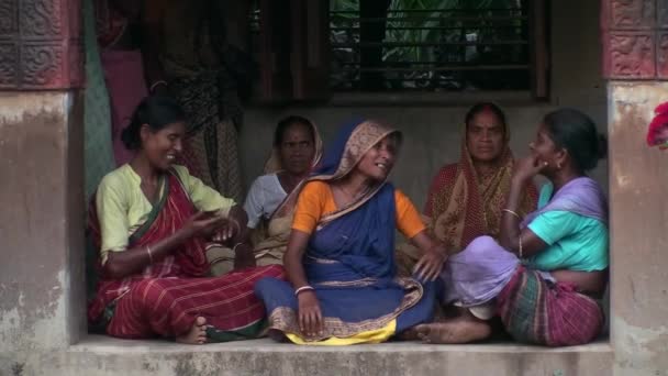 Woman in  the temple of the Holy festival — Stock Video