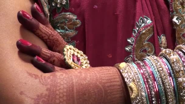 Ceremonie van het huwelijk in Rajasthan, India — Stockvideo