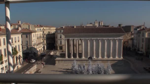 Aren struktury rzymskiego w Nimes France — Wideo stockowe