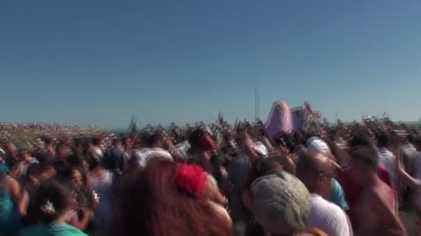 Feest van de zigeuners in het nationale park van Camargue — Stockvideo