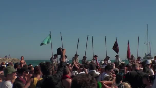 Fiesta de los Gitanos en el parque nacional de Camargue — Vídeo de stock