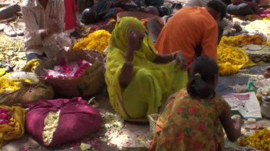 Radjasthan Jaipur çiçek pazarı, Hindistan