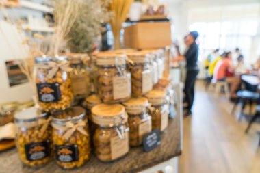 Arka plan bulanık, kahve dükkanı arka plan bulanıklık