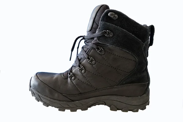 Black snow boot isolate — Stock Photo, Image