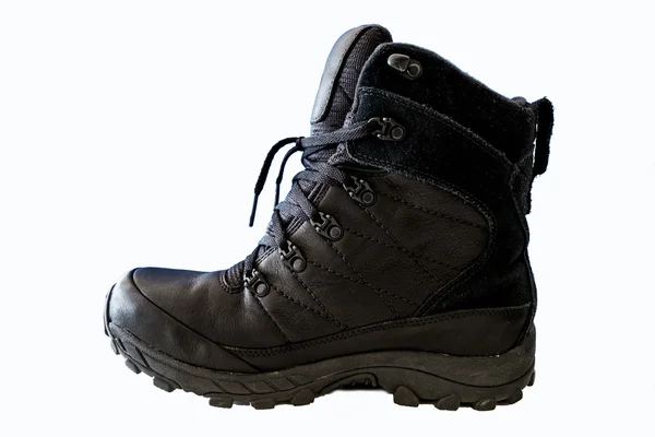 Black snow boot isolate — Stock Photo, Image