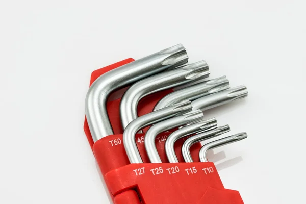 Hex wrench tool white background — Stock Photo, Image