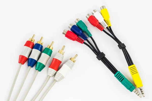 Componente de vídeo y cable de audio — Foto de Stock