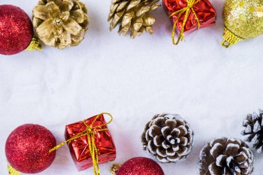 Yılbaşı dekorasyon geçmişi. tatil kutlaması konsepti