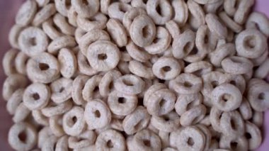 Kahvaltı gevreği halkasına yakın çekim