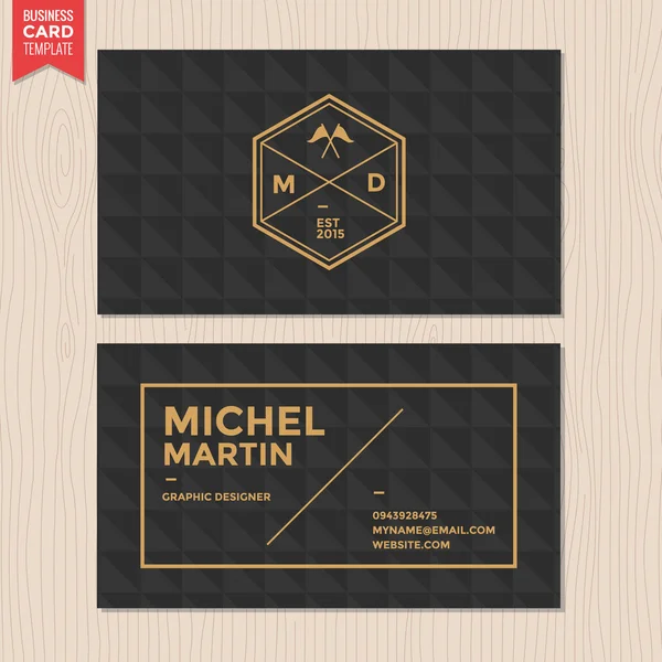 Επαγγελματική κάρτα σύγχρονες με το γεωμετρικό υπόβαθρο mockup σχεδίαση πρότυπο διάνυσμα — Διανυσματικό Αρχείο