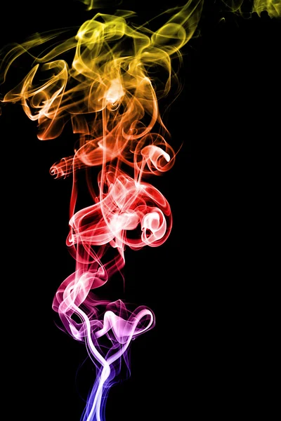 Color smoke on black background — Stock Photo, Image