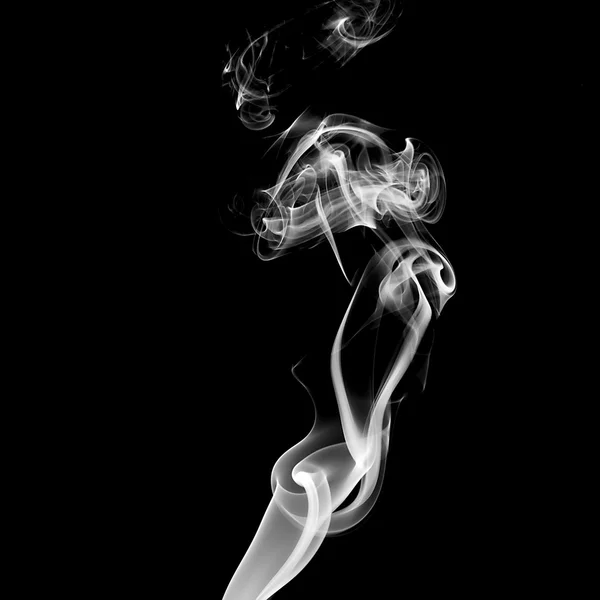 White smoke on black background — Stock Photo, Image