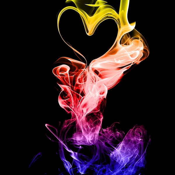 Color smoke on black background — Stock Photo, Image