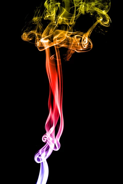 Color smoke on black background — Stock Photo, Image