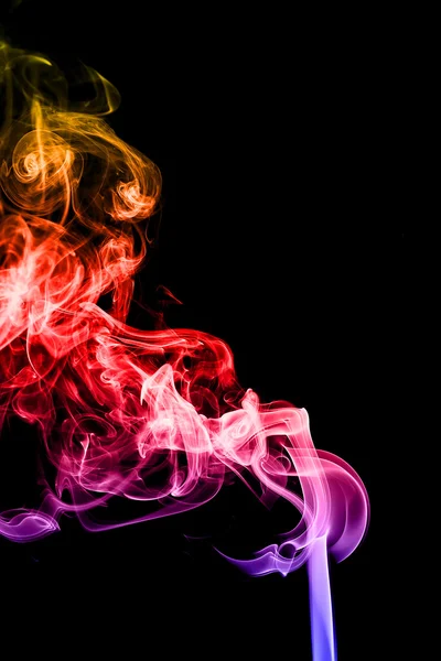 Color humo sobre fondo blanco — Foto de Stock