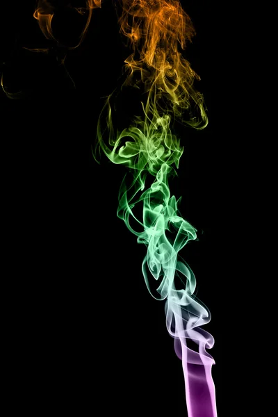 Renk beyaz arka plan üzerinde duman — Stok fotoğraf