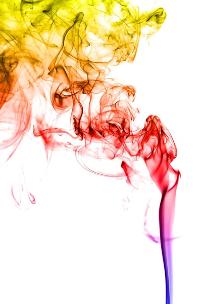 Color smoke on white background — Stock Photo, Image