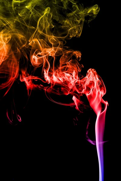 Cor fumaça no fundo branco — Fotografia de Stock