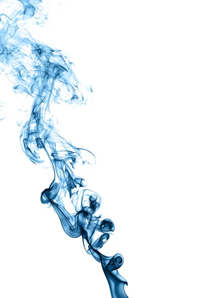 Abstract blue smoke on white background — Stock Photo, Image