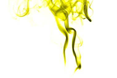 Soyut sarı beyaz arka plan üzerinde duman