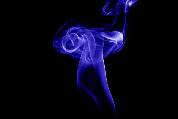 Abstract blue smoke on black background — Stock Photo, Image