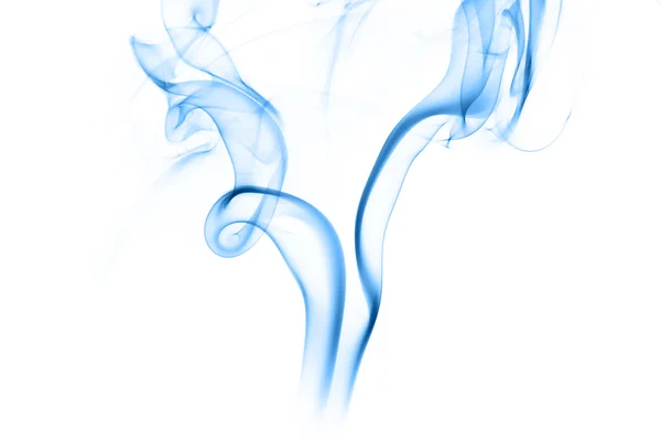 Abstract blue smoke on white background — Stock Photo, Image