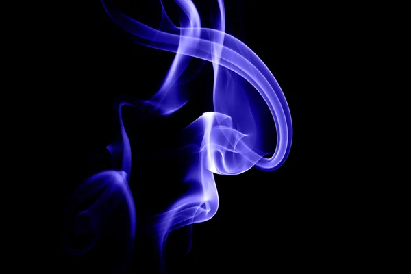 Absztrakt kék füst fekete háttér — Stock Fotó